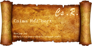 Csima Róbert névjegykártya
