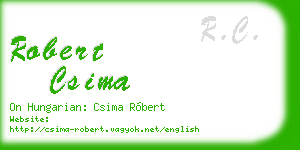 robert csima business card
